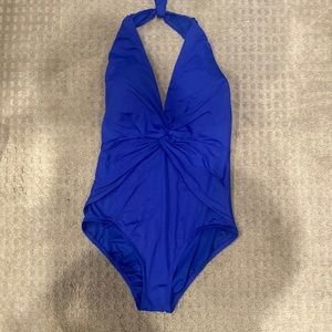 Royal Blue Michael Kors Halter One Piece